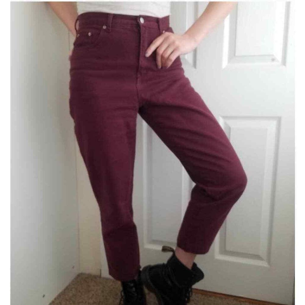 Vintage Bill Blass Jeans Women 10 Petite‎ Purple Easy Fit Hi Rise Tapered Denim